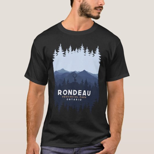 カナダ オンタリオ州 ロンドー州立公園 山 Tシャツ (正面)