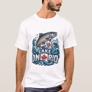 カナダ オンタリオ湖のサーモン Tシャツ
