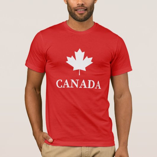 カナダ カエデの葉 カナダ国旗 Tシャツ (正面)