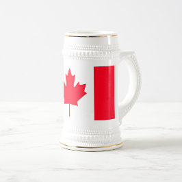 カナダ。カナダの国旗。愛国心。 ビールジョッキ