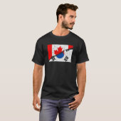 カナダ カナダ人 韓国 韓国人 ミックス DNA フラグ Tシャツ (正面フル)