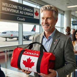 カナダ.カナダ国旗。愛国的な。 ダッフルバッグ