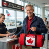 カナダ.カナダ国旗。愛国的な。 ダッフルバッグ