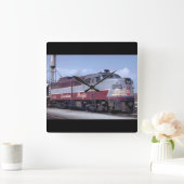 カナダ、カナダ太平洋_世界の列車 スクエア壁時計 (ホーム)