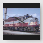 カナダ、カナダ太平洋_世界の列車 スクエア壁時計 (正面)