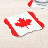 カナダ（カナダ）国旗 ペーパーコースター (アングル)