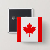 カナダ(カナダ)国旗 缶バッジ (正面&裏面)