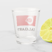 カナダ，カルガリー国旗 ショットグラス (裏面)