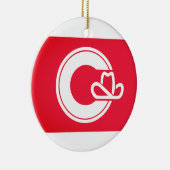 カナダ,カルガリー国旗 セラミックオーナメント (右)
