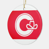 カナダ,カルガリー国旗 セラミックオーナメント (左)