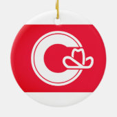 カナダ,カルガリー国旗 セラミックオーナメント (裏面)