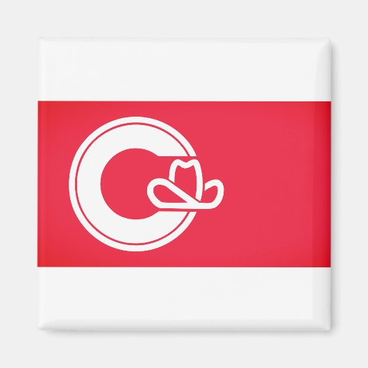 カナダ,カルガリー国旗 マグネット (正面)