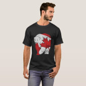 カナダ クマ カエデの葉 カナダ Tシャツ (正面フル)