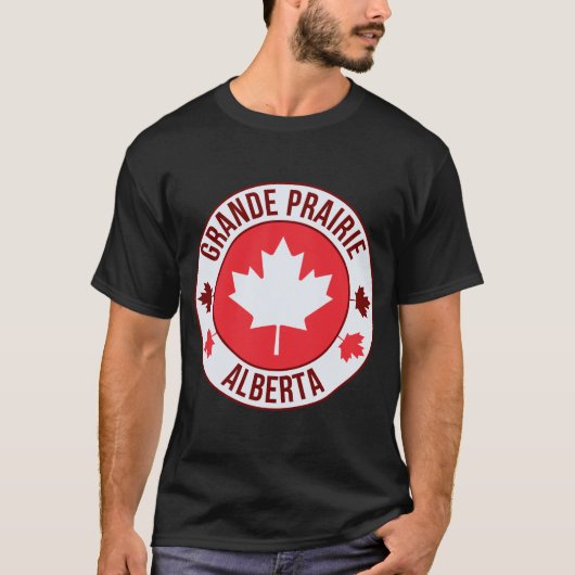 カナダ グランドプレーリー市 Tシャツ | 旅行とホーム (正面)