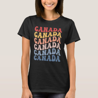 カナダ グルービー レトロ カナディアン Tシャツ
