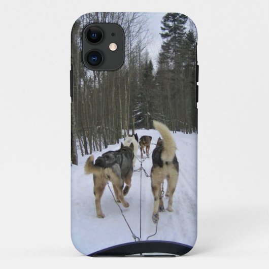 カナダ,ケベック州のドッグスレディング Case-Mate iPhoneケース (裏面)