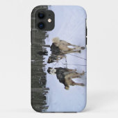 カナダ,ケベック州のドッグスレディング Case-Mate iPhoneケース (裏面)