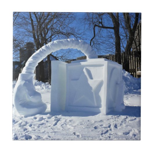 カナダ ケベック州の雪像 タイル (正面)