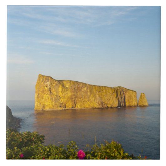 カナダ、ケベック州のRocher Perce (Perce Rock)。 タイル (正面)