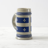 カナダ,ケベック州旗とマグカップ ビールジョッキ (正面左)