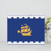 カナダ，ケベック州旗とレターヘッド レターヘッド (スタンド正面)