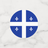 カナダ,ケベック州旗を持つテーブル紙吹雪 コンフェッティ (スモール正面)