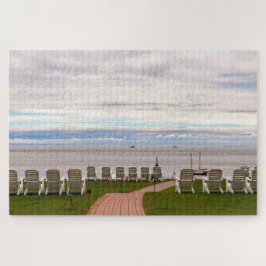 カナダ，ケベック州，タドサック湾の風光明媚な風景 ジグソーパズル