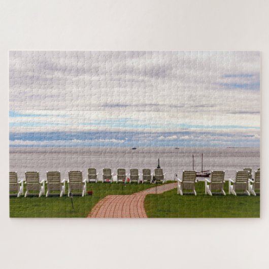 カナダ，ケベック州，タドサック湾の風光明媚な風景 ジグソーパズル (横)