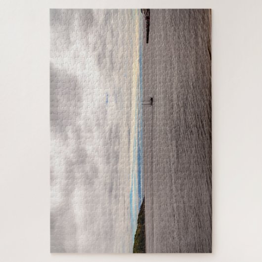 カナダ,ケベック州,タドサック湾の風光明媚な風景 ジグソーパズル (縦)