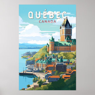 カナダ ケベック州 旅行 アート ヴィンテージ ポスター