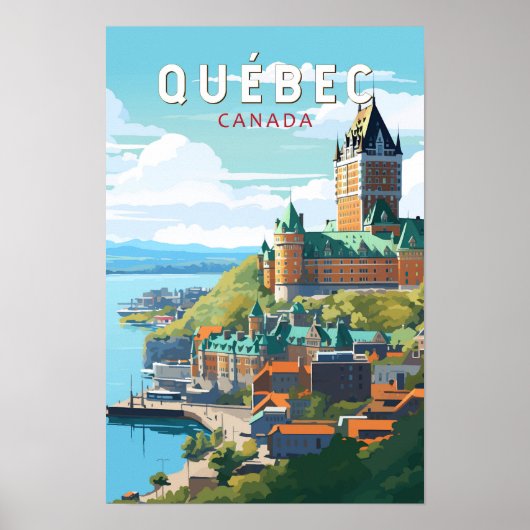 カナダ ケベック州 旅行 アート ヴィンテージ ポスター (正面)