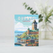 カナダ ケベック州 旅行 アート ヴィンテージ ポストカード (スタンド正面)