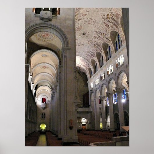 カナダ，ケベック，サンテ・アン・デ・ボープレ大聖堂 ポスター (正面)