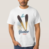 カナダ ケベック スキーポスター Tシャツ (正面)