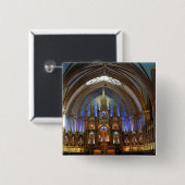 カナダ、ケベック、モントリオール。インテリアオブノートル2 缶バッジ (正面&裏面)