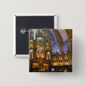 カナダ、ケベック、モントリオール。インテリアオブノートル 缶バッジ (正面&裏面)