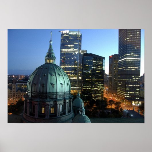 カナダ、ケベック、モントリオール。ダウンタウンモントリオール ポスター (正面)