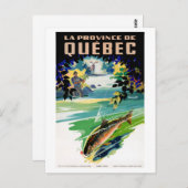 カナダ・ケベック・ヴィンテージのポスター復元 ポストカード (正面/裏面)
