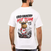 カナダ サッカー ファン おもしろ ヘラジカ Tシャツ (裏面)