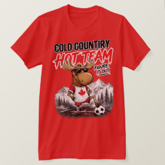 カナダ サッカー ファン おもしろ ヘラジカ Tシャツ