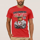 カナダ サッカー ファン おもしろ ヘラジカ Tシャツ (正面)