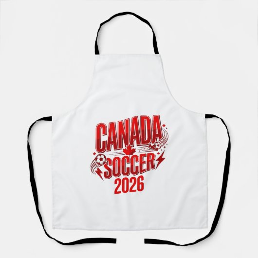 カナダ サッカー 2026 サッカー 太字 国名 タイポグラフィ エプロン (正面)