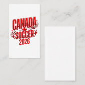 カナダ サッカー 2026 サッカー 太字 国 タイポグラフィ 名刺 (正面/裏面)