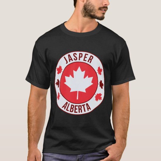 カナダ ジャスパー市Tシャツ|旅行と故郷のデザイン Tシャツ (正面)