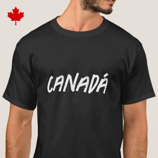 カナダ - スペイン語で、スペイン語で - 黒 + 白 Tシャツ