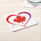カナダ・デイ・コースターズ スクエアペーパーコースター (アングル)