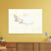 カナダ・デ・ラス・ユヴァスの地図と概要 キャンバスプリント (インサイチュ (リビング))