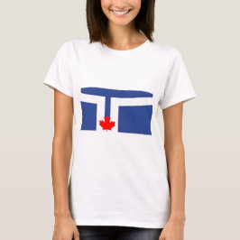 カナダ トロントの旗柄 レディースTシャツ Tシャツ