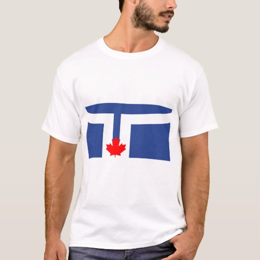 カナダ トロントの旗 メンズTシャツ Tシャツ (正面)