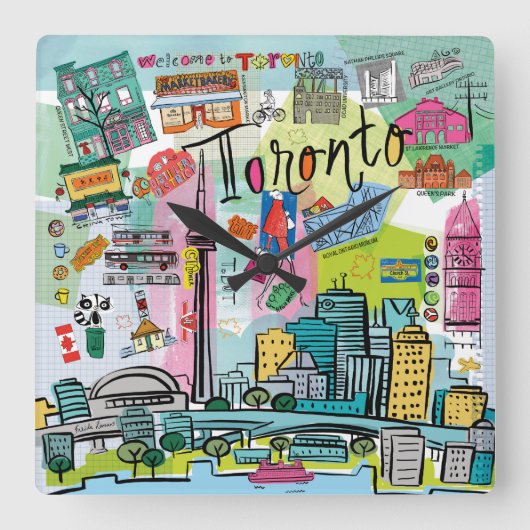 カナダ，トロント スクエア壁時計 (正面)